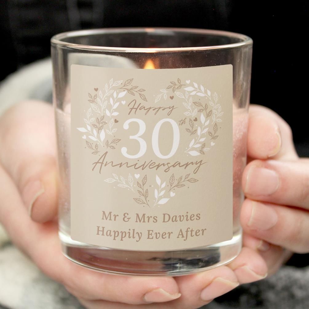 Personalised 40th Ruby Wedding Anniversary Jar Candle Extra Image 3